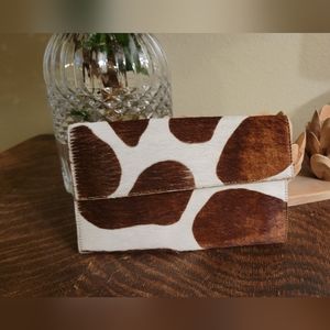 Cowhide large Wallet Clutch by Tosca Blu